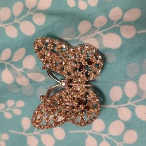 Oversized butterfly ring